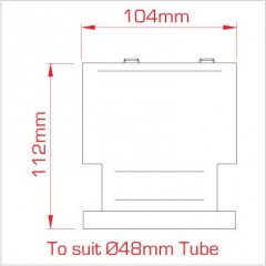 DOUGHTY  Doughty T194054/3 Speedrail – boční podpěra zábradlí 48,3 mm