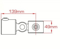DOUGHTY  Trubková spojka - jednoduchá otočná kombinace