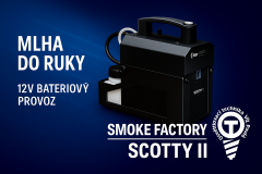 SMOKE FACTORY  Scotty II Kompaktní design • Okamžitá mlha bez předehřívání • 12V bateriový provoz