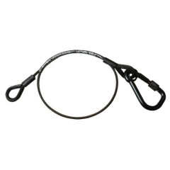Doughty - Bezpečnostní poutko - 36 Kg (4 mm x 1000 mm, s karabinovým hákem M8) - černé (3)